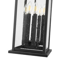Black Oversized Seedy Glass Outdoor Pendant
