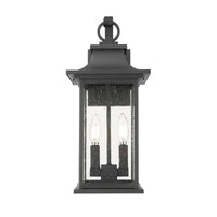 Black Scrolled Seedy Glass Wall Lantern