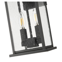 Black Scrolled Seedy Glass Wall Lantern