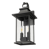 Black Scrolled Seedy Glass Wall Lantern