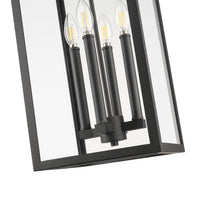 Black Layered Glass Outdoor Pendant
