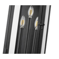 Black Stepped Glass Outdoor Wall Light