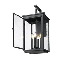 Sand Black Seedy Glass Wall Lantern