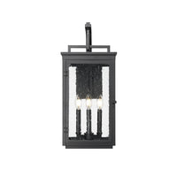 Sand Black Seedy Glass Wall Lantern