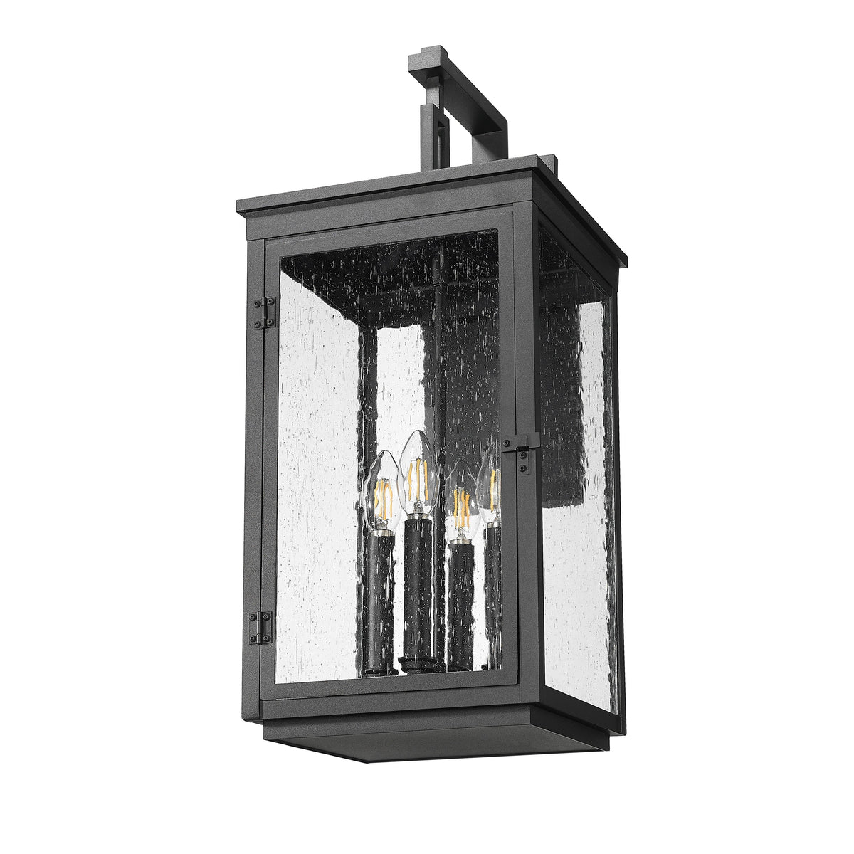 Sand Black Seedy Glass Wall Lantern