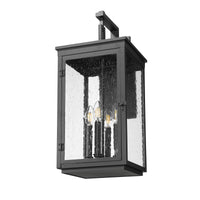 Sand Black Seedy Glass Wall Lantern