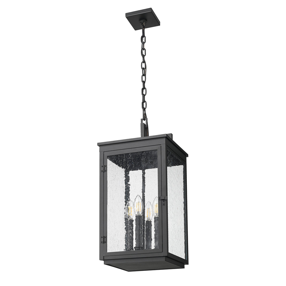 Sand Black Seedy Glass Outdoor Pendant