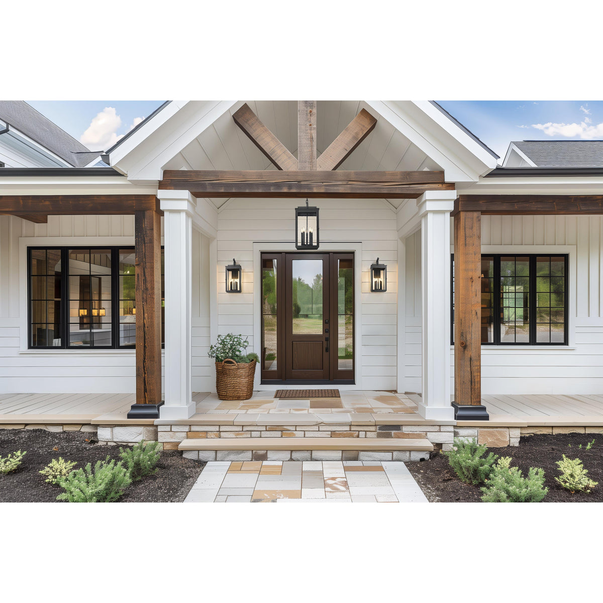 Sand Black Mission Outdoor Pendant