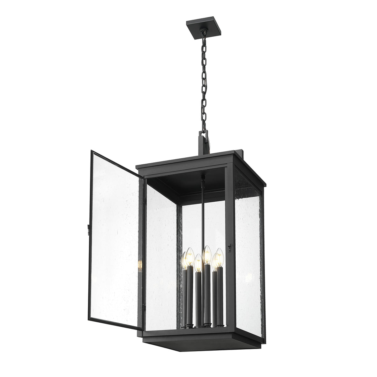 Sand Black Oversized Outdoor Lantern Pendant