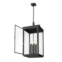 Sand Black Oversized Outdoor Lantern Pendant