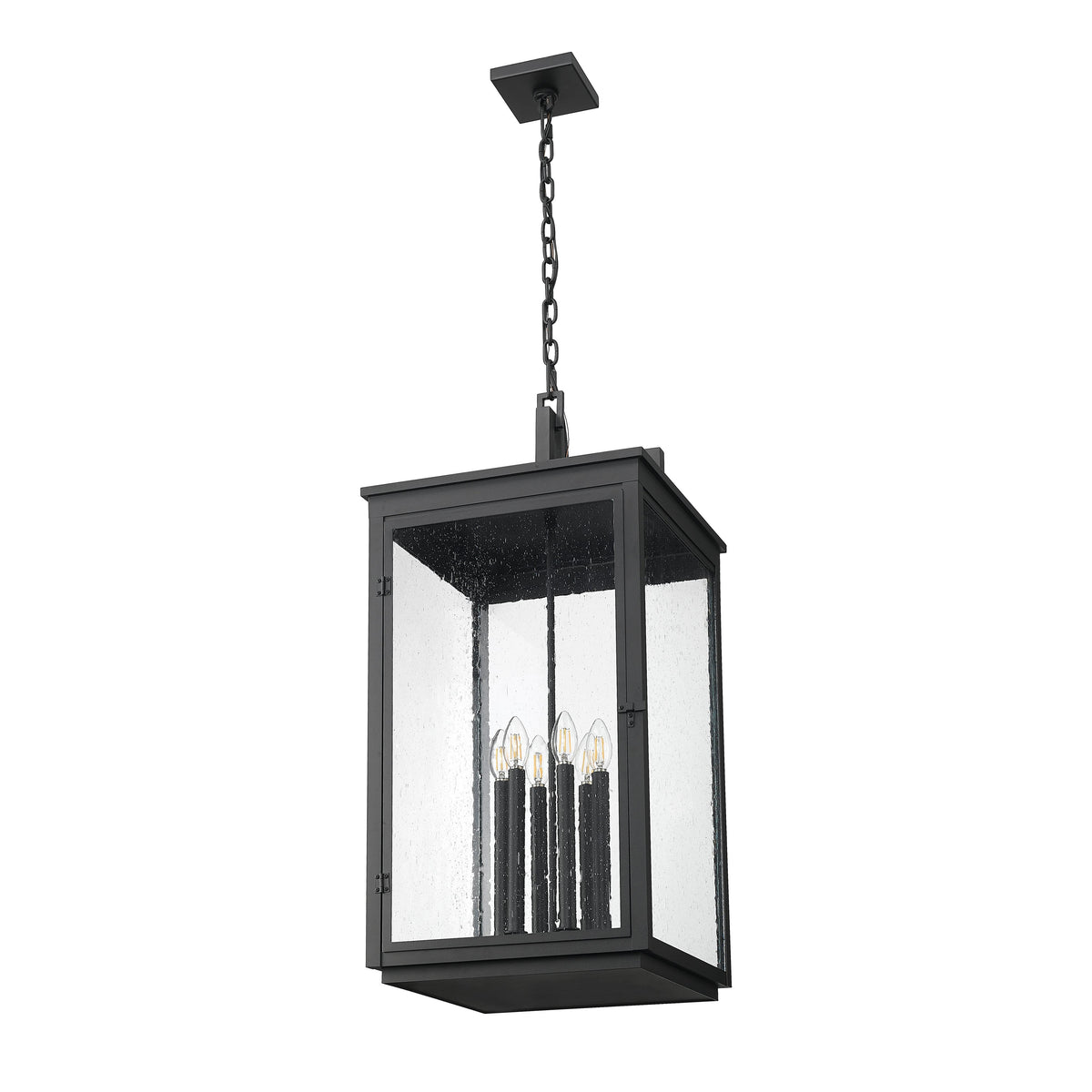 Sand Black Oversized Outdoor Lantern Pendant