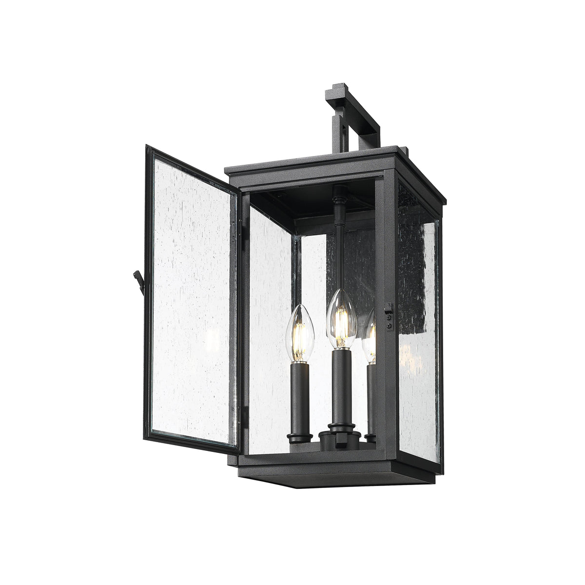 Sand Black Seedy Glass Wall Light