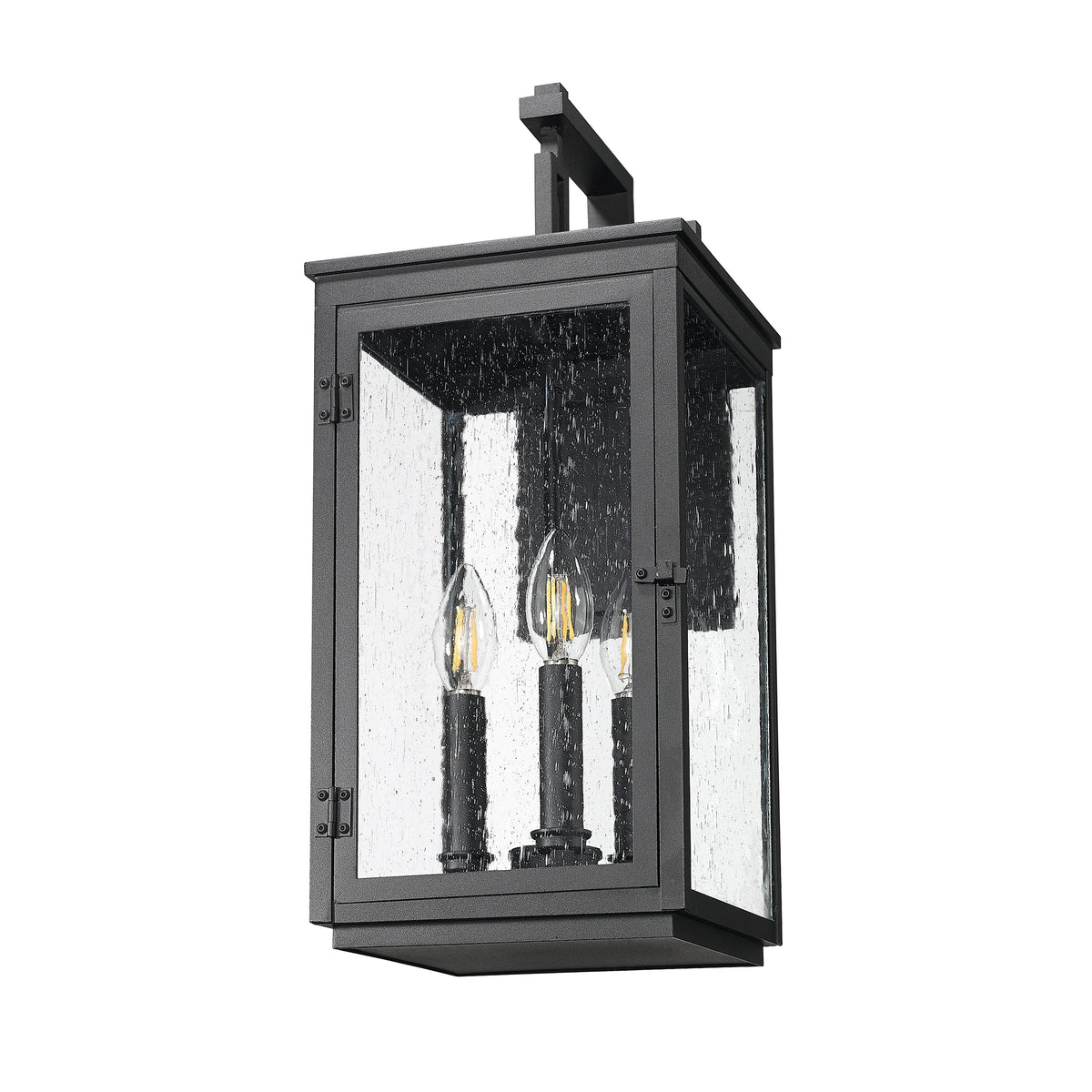 Sand Black Seedy Glass Wall Light
