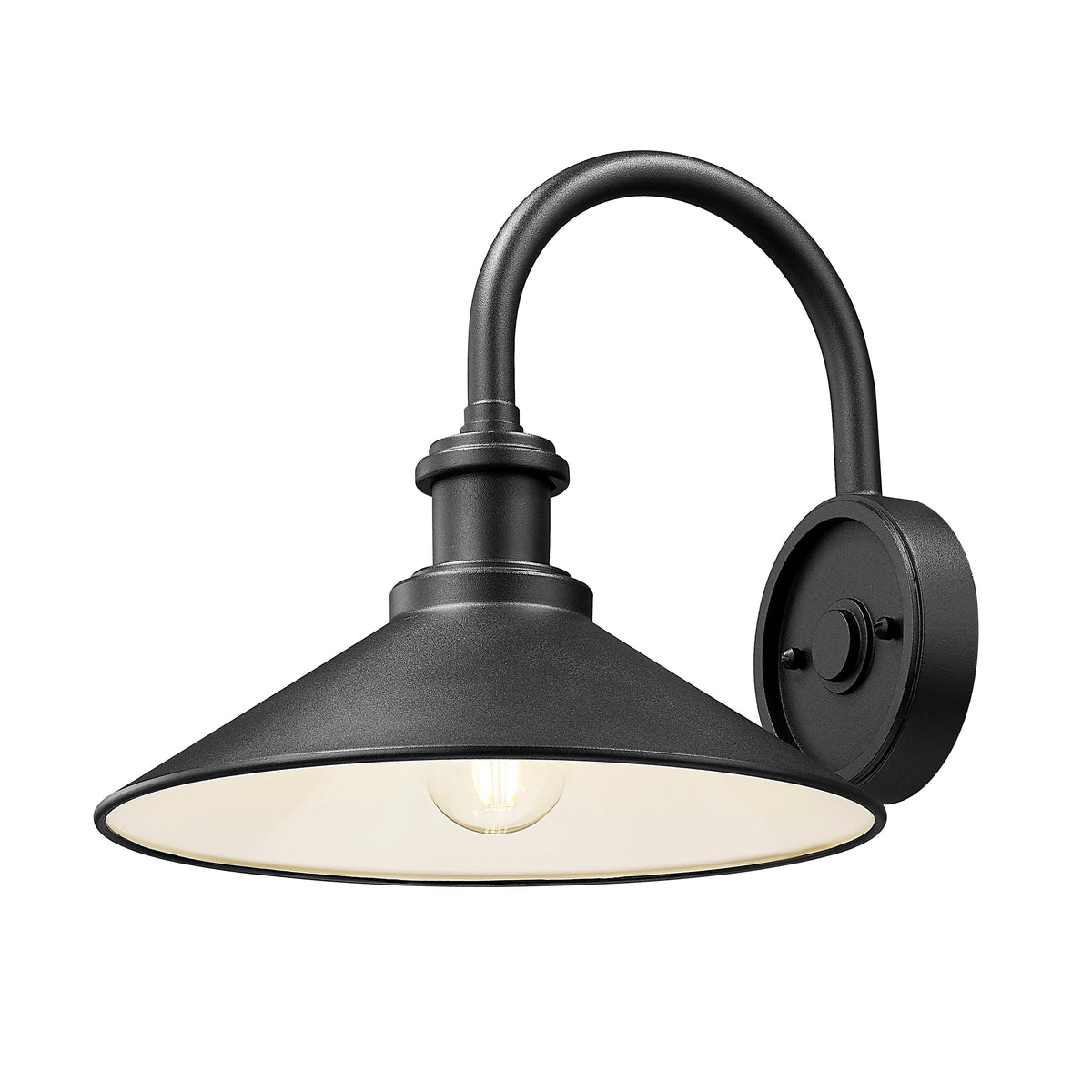 Sand Black Industrial Cone Wall Sconce