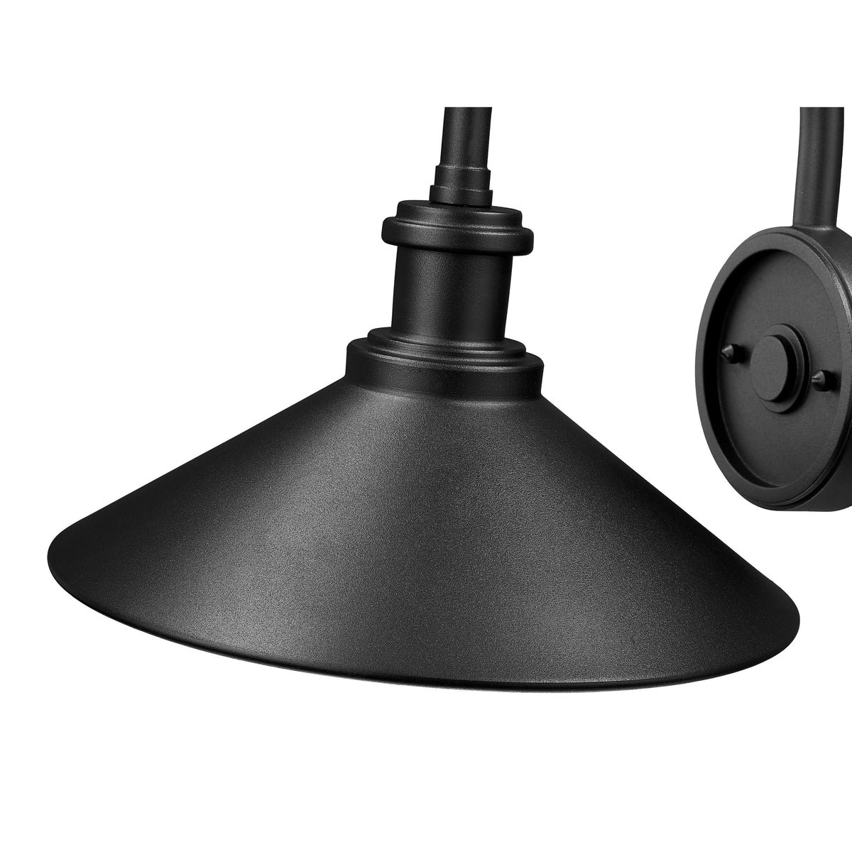 Sand Black Industrial Cone Wall Sconce