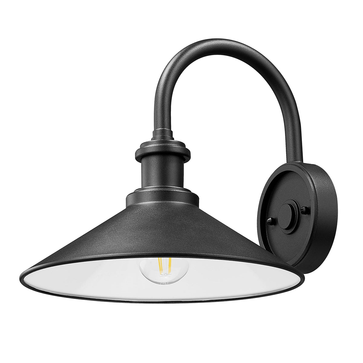 Sand Black Industrial Cone Wall Sconce