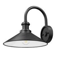 Sand Black Industrial Cone Wall Sconce