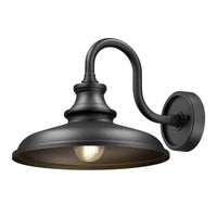 Sand Black Curved Arm Outdoor Sconce
