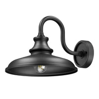 Sand Black Curved Arm Outdoor Sconce
