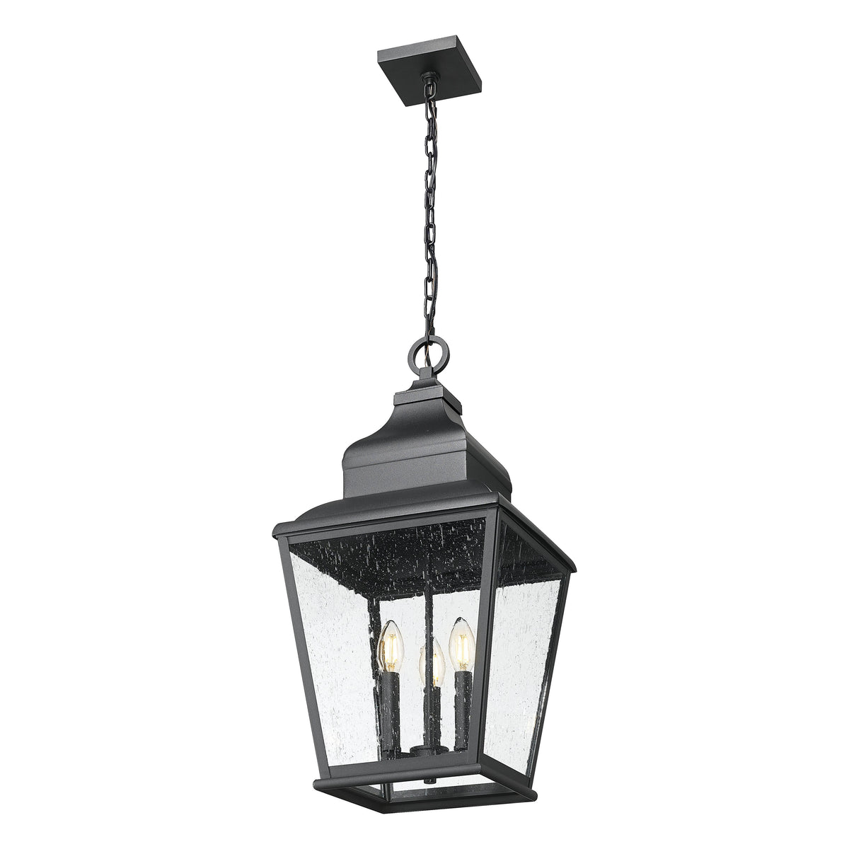 Sand Black Tapered Outdoor Pendant