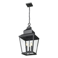 Sand Black Tapered Outdoor Pendant