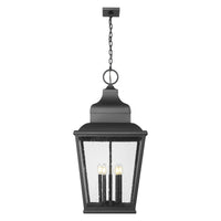 Sand Black Oversized Tapered Lantern Pendant