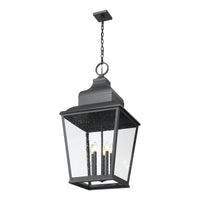 Sand Black Oversized Tapered Lantern Pendant