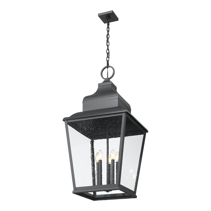 Sand Black Oversized Tapered Lantern Pendant