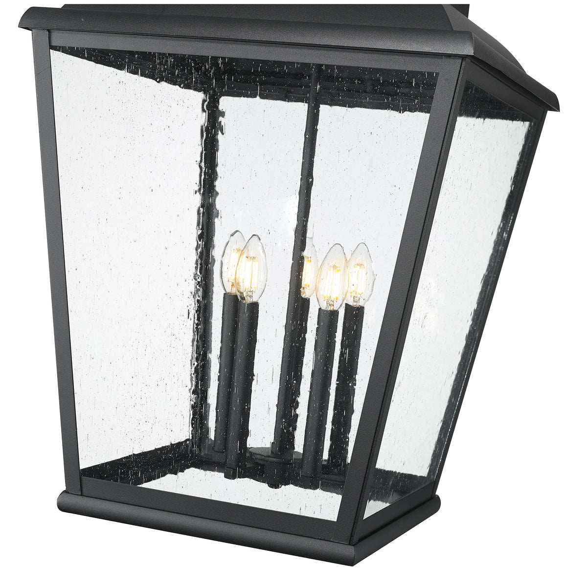 Sand Black Oversized Tapered Lantern Pendant