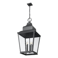 Sand Black Oversized Tapered Lantern Pendant