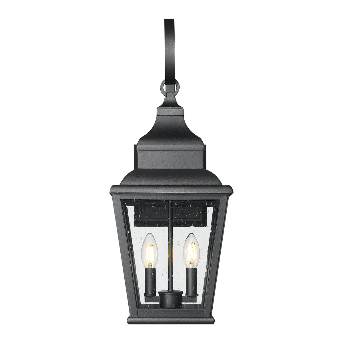 Sand Black Tapered Outdoor Wall Lantern