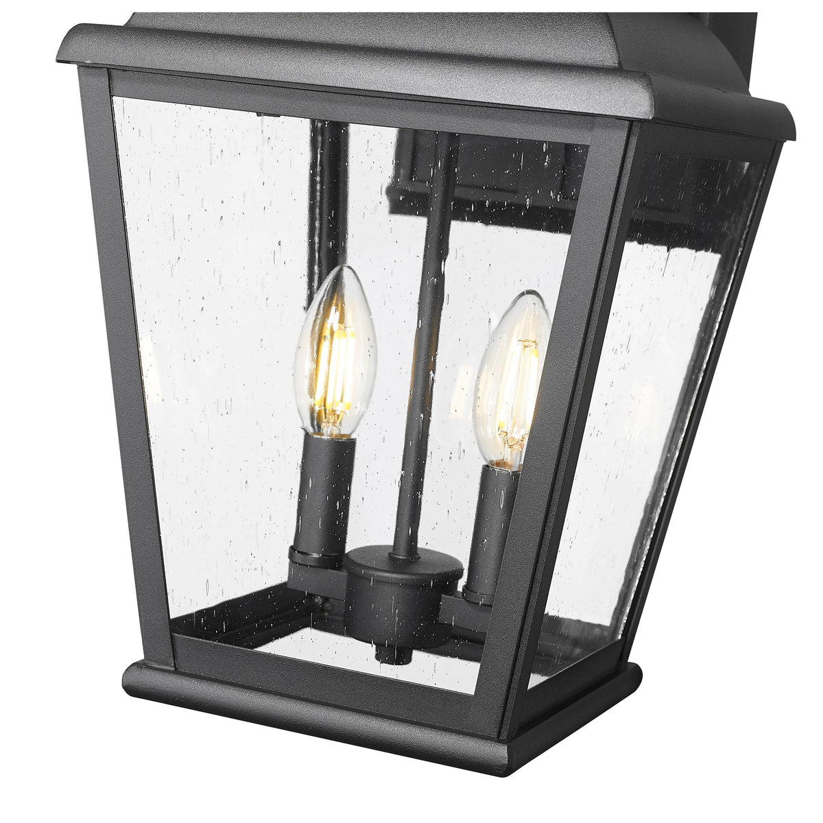 Sand Black Tapered Outdoor Wall Lantern