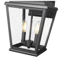 Sand Black Tapered Outdoor Wall Lantern