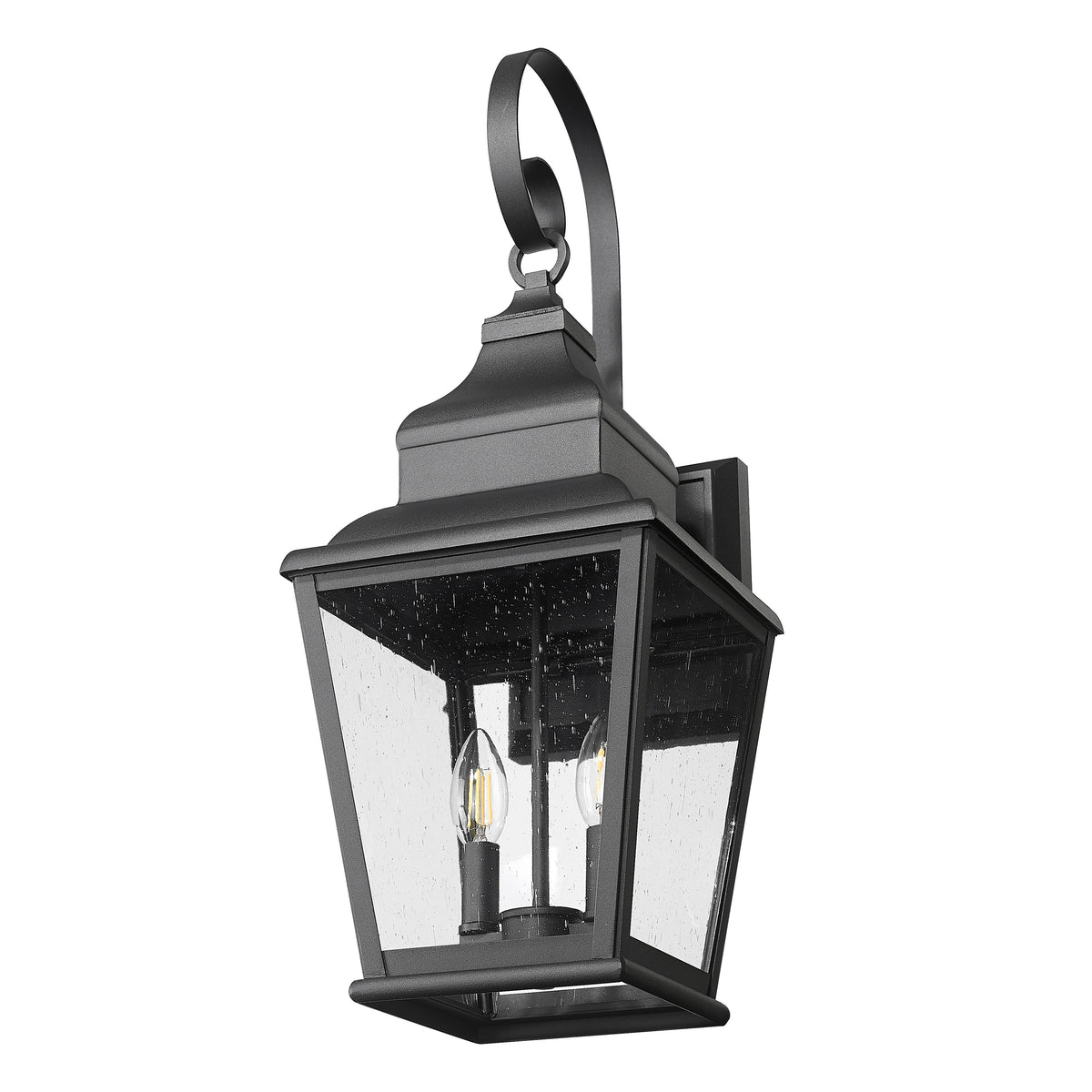 Sand Black Tapered Outdoor Wall Lantern