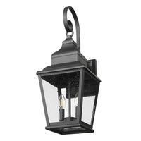 Sand Black Tapered Outdoor Wall Lantern