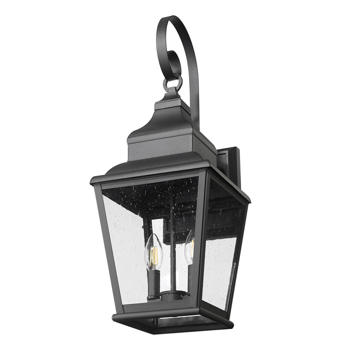 Sand Black Tapered Outdoor Wall Lantern