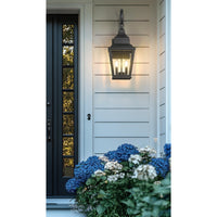 Sand Black Tapered Outdoor Wall Lantern
