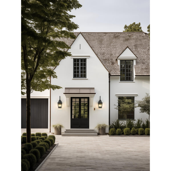 Sand Black Tapered Outdoor Wall Lantern