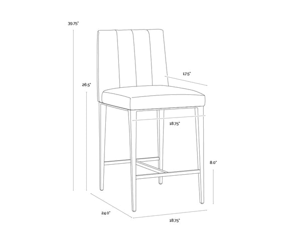 Wilbur Geralt Linen Counter Stool