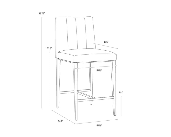 Wilbur Geralt Linen Counter Stool