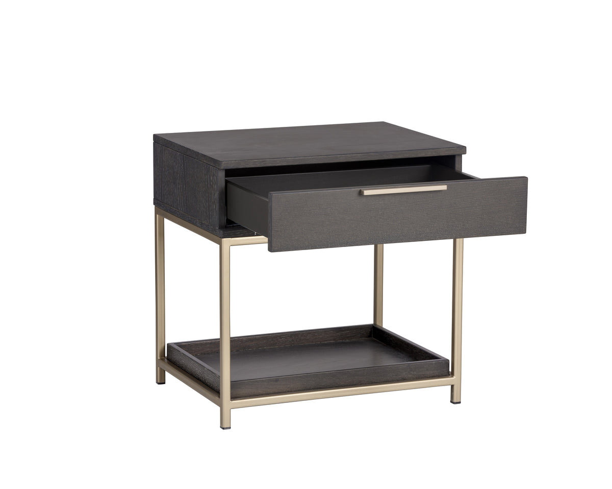 Rebel Small - Gold - Charcoal Grey Nightstand