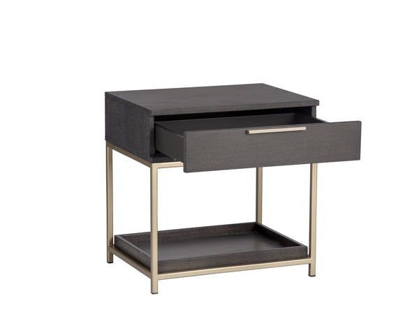 Rebel Small - Gold - Charcoal Grey Nightstand