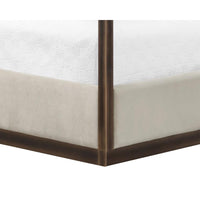 Casette Piccolo Prosecco Upholstered King Canopy Bed - Bed Headboard Detail | Bone & Brass