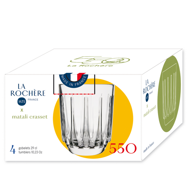 Clear Glass Tumblers Set of 4
