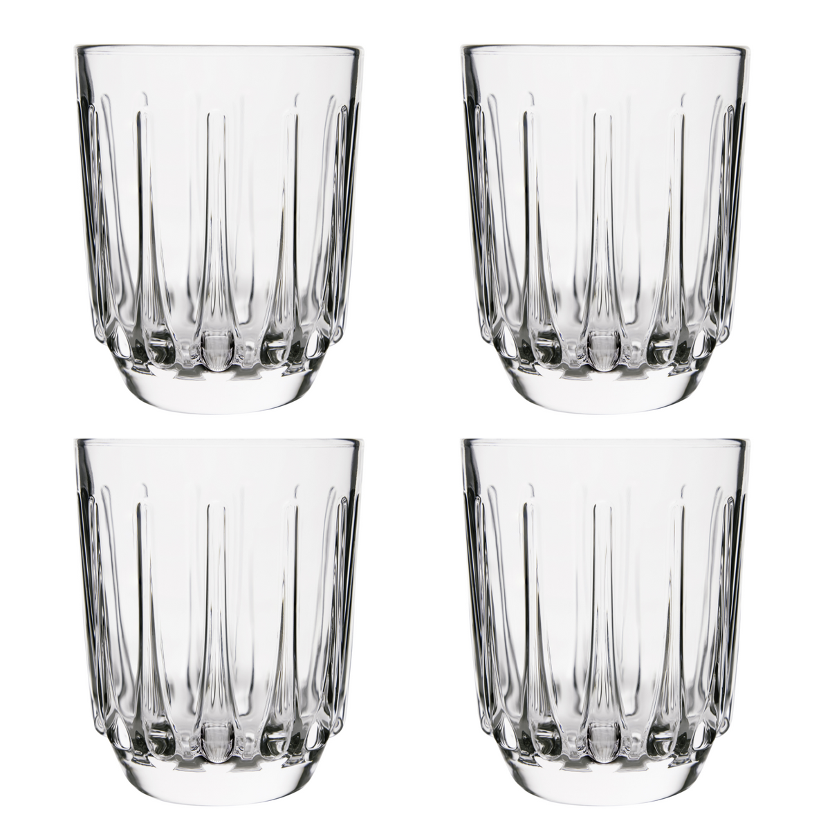 Clear Glass Tumblers Set of 4