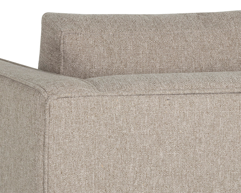 Adam Taupe Tailored Performance Fabric Sofa