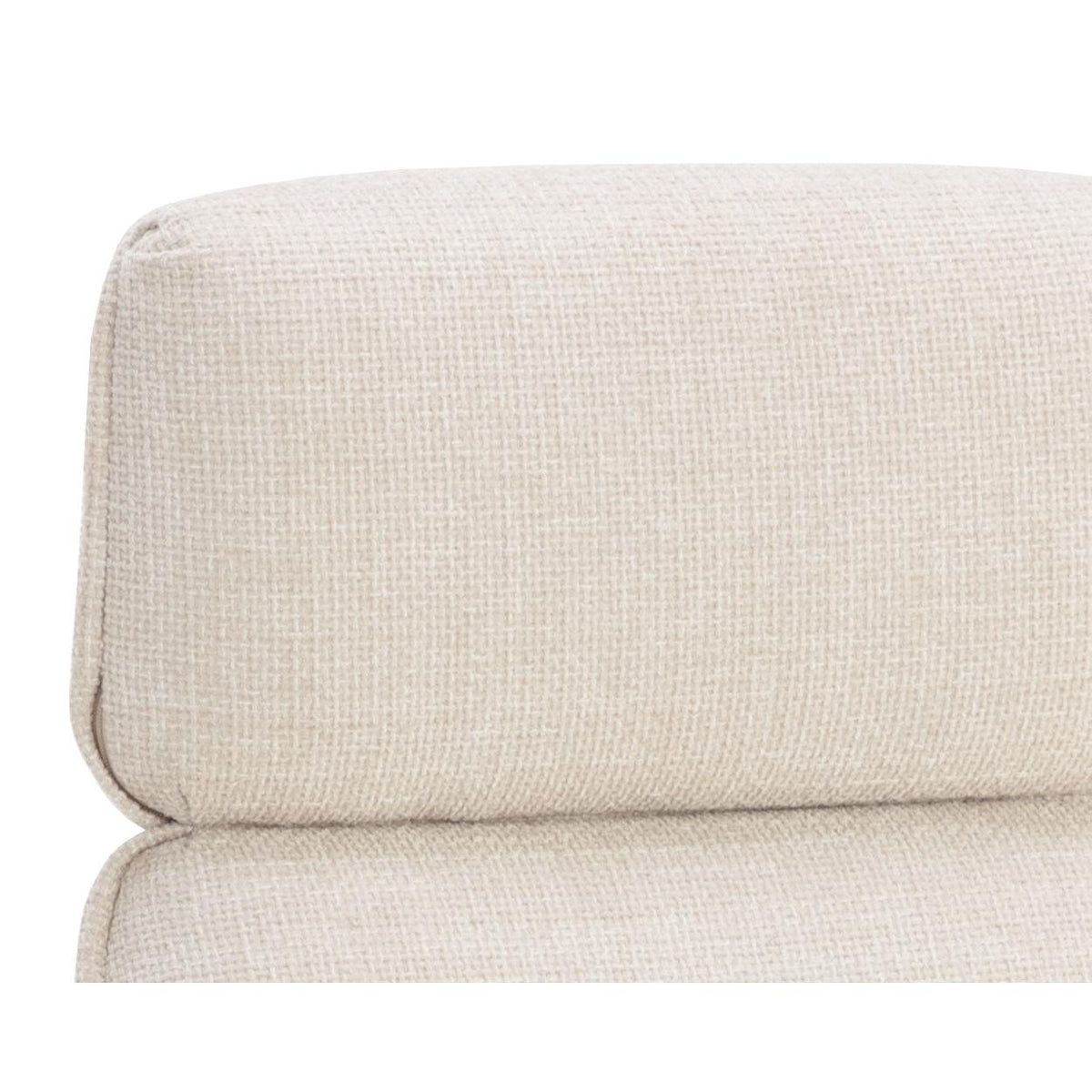 Kalev Chacha Cream & Gold Accent Office Chair - Chair Upholstery Detail | Bone & Brass