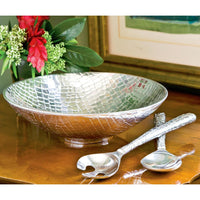 Pieles Croc Large Salad Servers - Set Top View | Bone & Brass