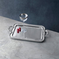 Pearl David Large Tray - Tray Side View | Bone & Brass