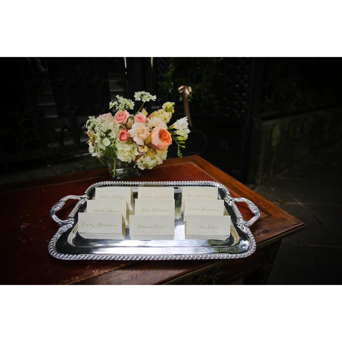 Pearl David Medium Tray - Tray Detail | Bone & Brass